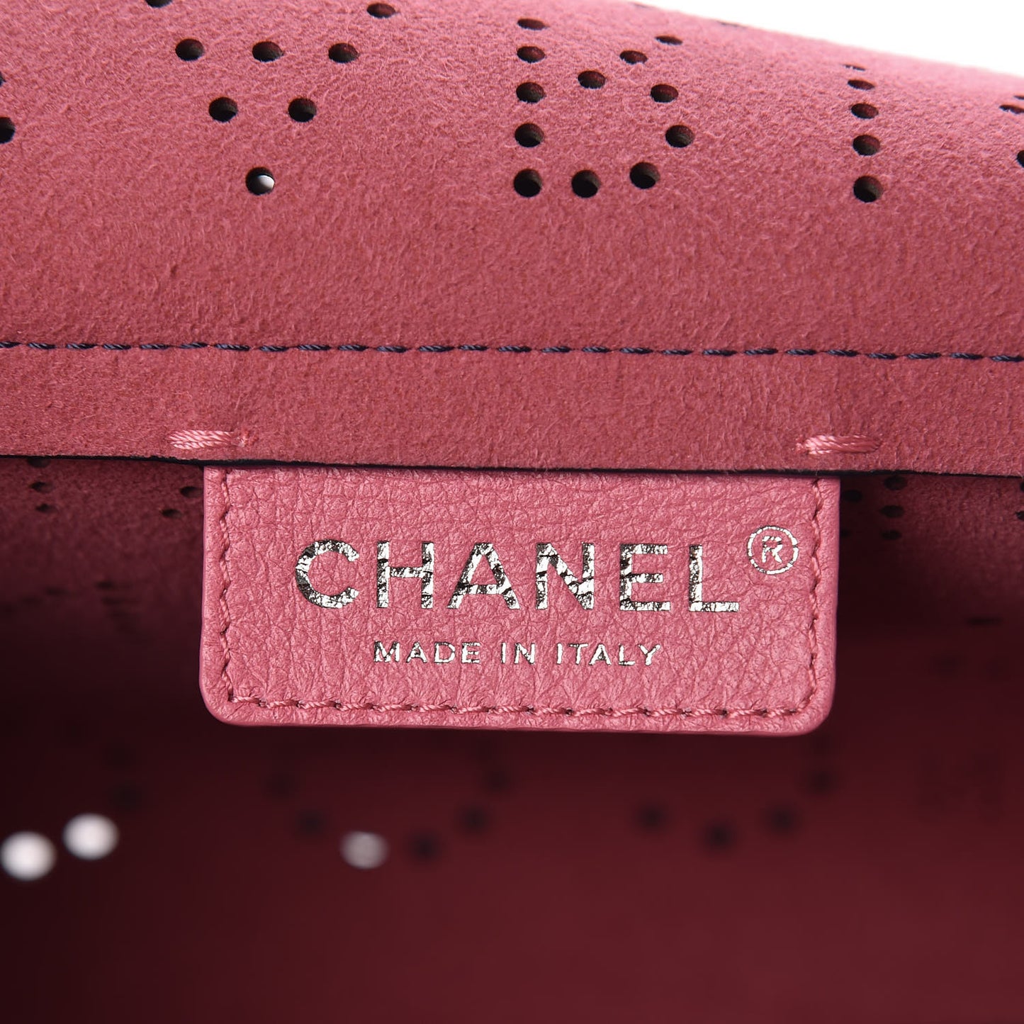 Calfskin Tweed Eyelet Flap Bag Navy
