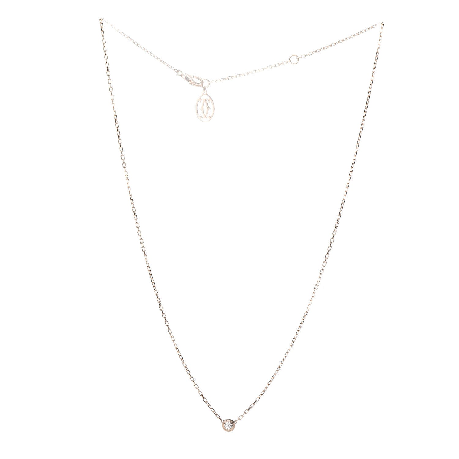 Cartier 18K Pink Gold Diamond SM D'Amour Pendant Necklace 3 of 5