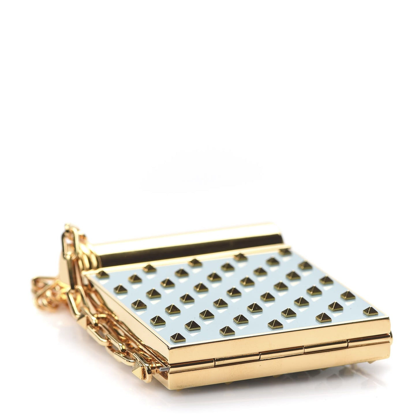 Rockstud Lipstick Holder Minaudiere Azzurro