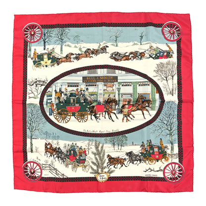 Hermes Silk L'hiver En Poste Rouge 1 of 3