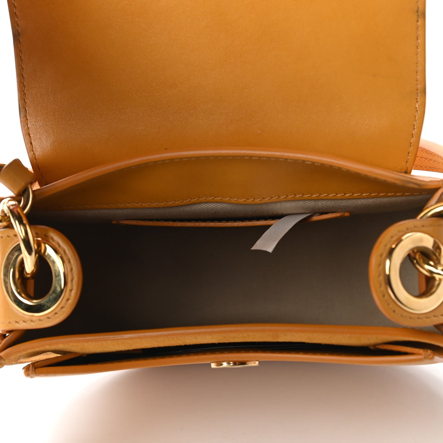 Calfskin Small Tess Bag Burning Camel