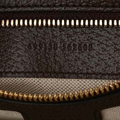Gucci Monogram Jumbo GG Textured Dollar Calfskin Web Wristlet Messenger Bag Camel Ebony New Acero 7 of 15
