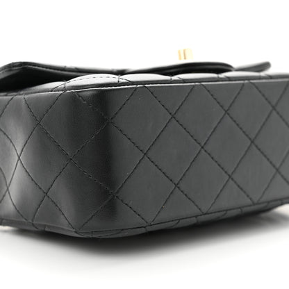 Chanel Lambskin Quilted Mini Top Handle Rectangular Flap Black 9 of 12