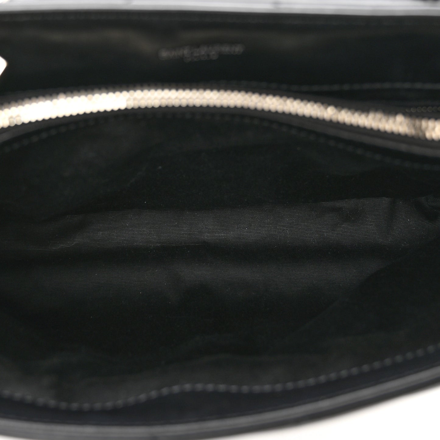 Calfskin Y Quilted Monogram Medium Loulou Chain Satchel Black