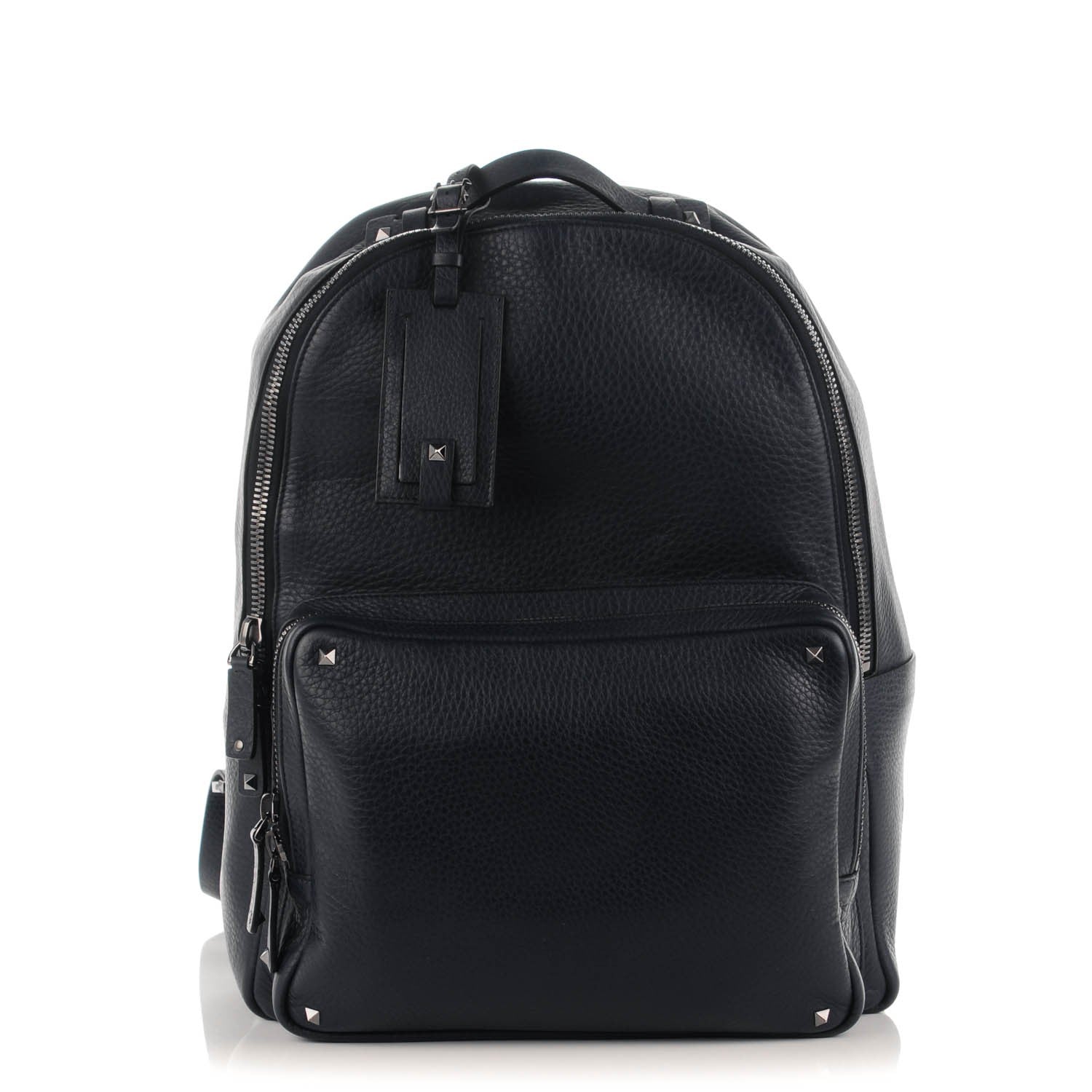 Valentino Garavani Grained Calfskin Rockstud Backpack Navy 1 of 7