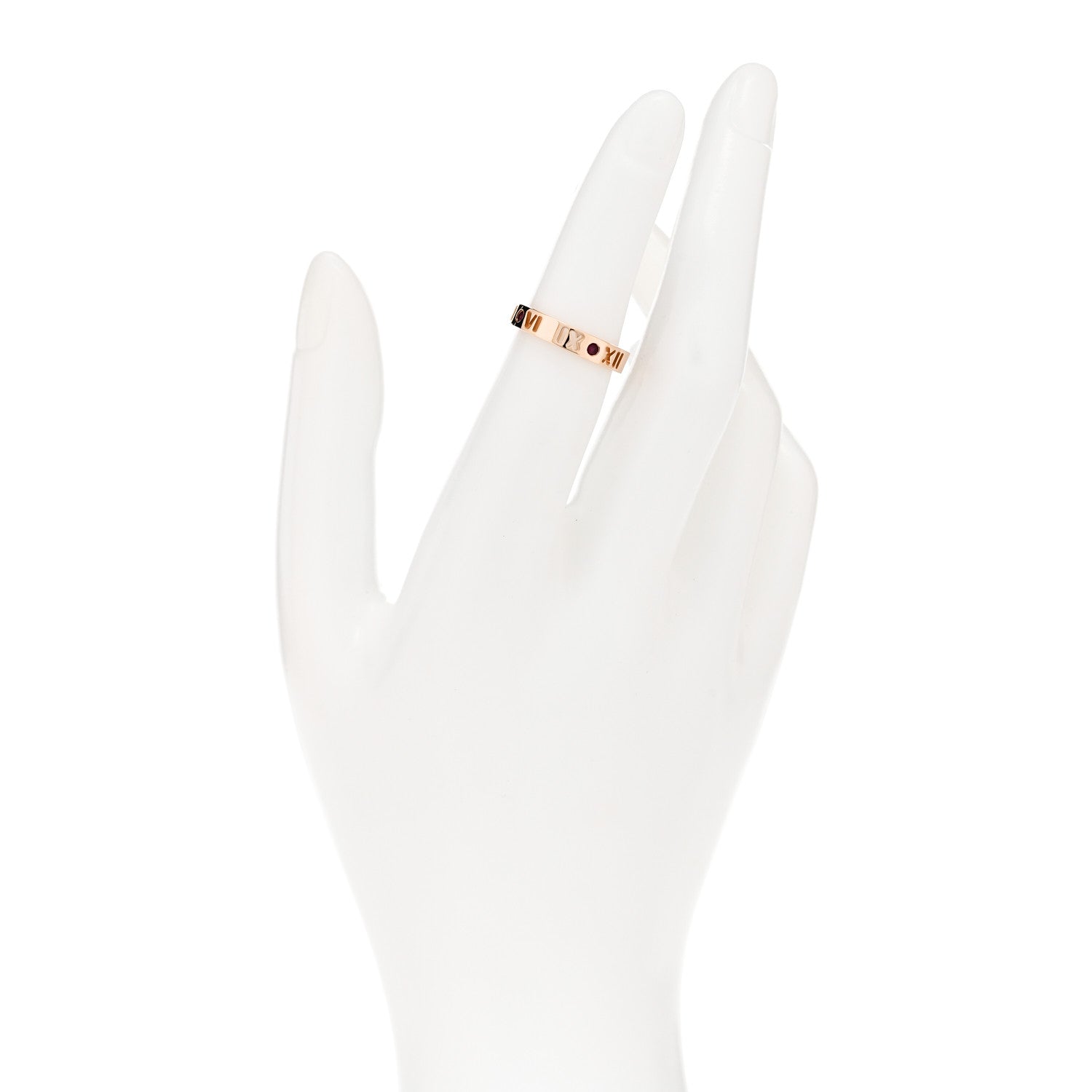 Tiffany 18K Rose Gold Ruby Atlas Pierced Ring 49 4.75 2 of 5