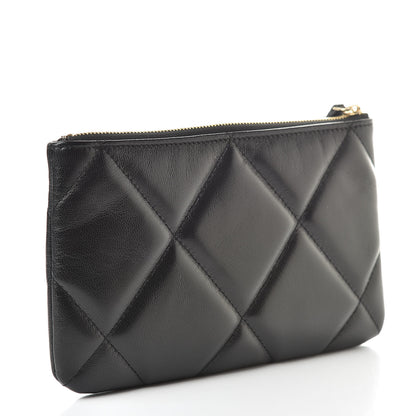 Chanel Goatskin Quilted 19 Cosmetic Case Black 3 of 8