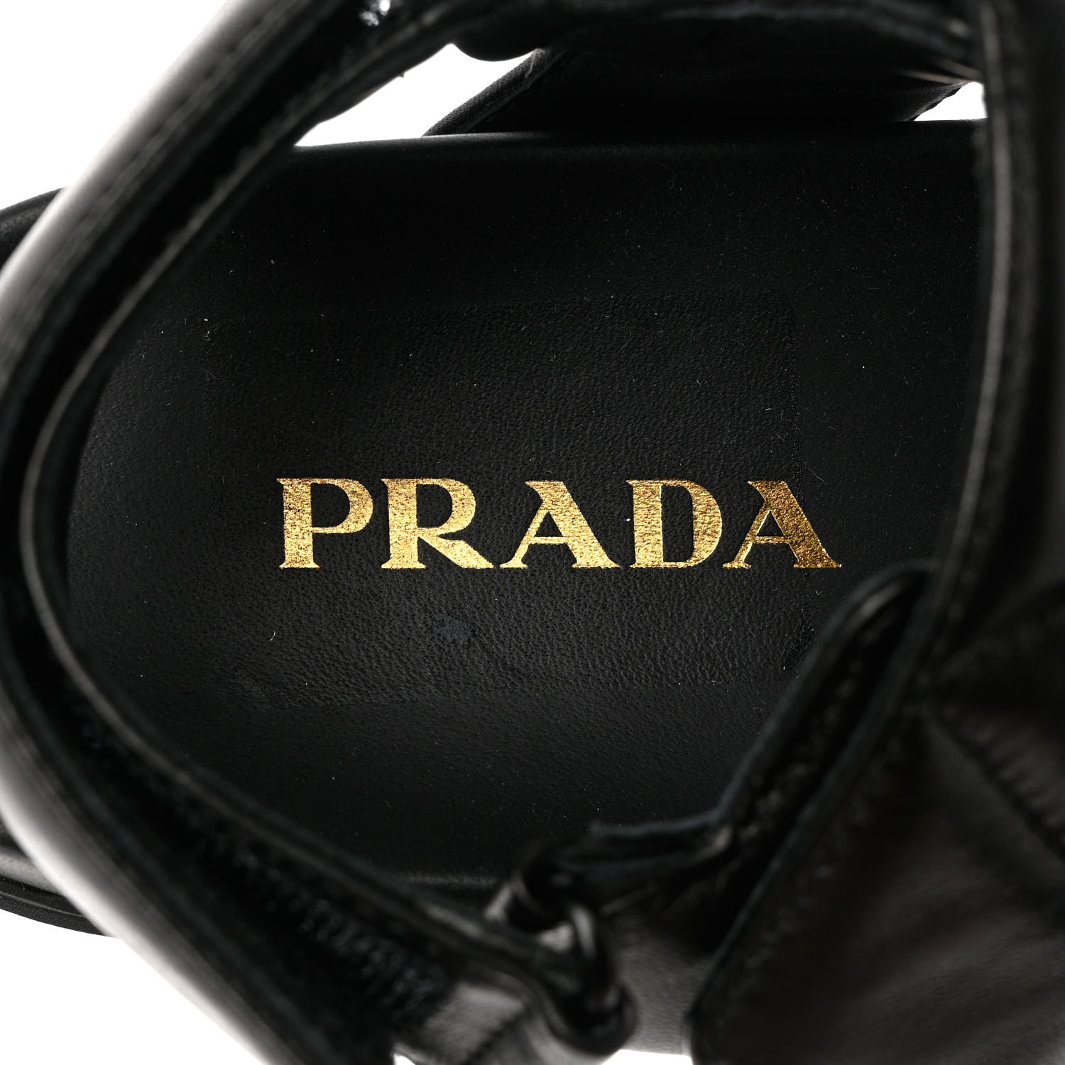 Prada Nappa Logo Quilted 20mm Sport Sandals 37 Black 6 of 10