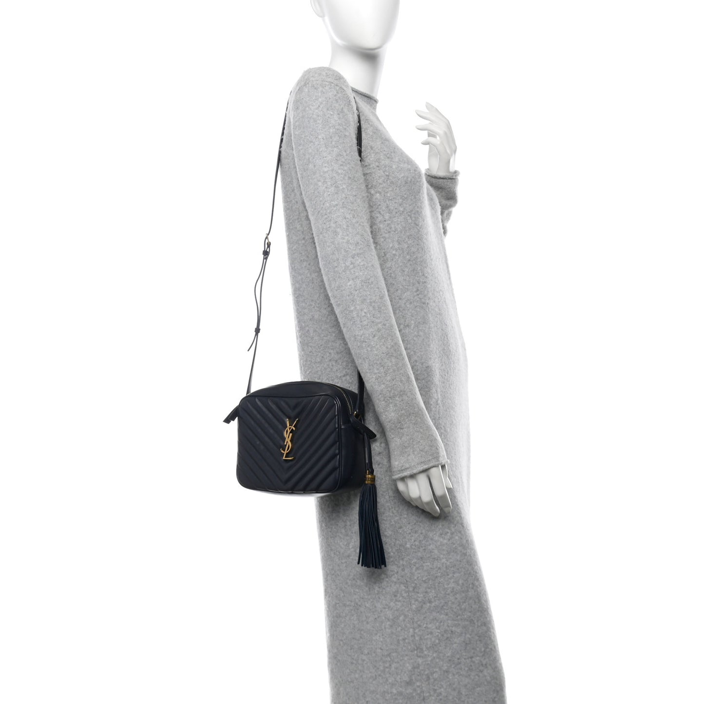 Calfskin Matelasse Monogram Lou Camera Bag Deep Marine