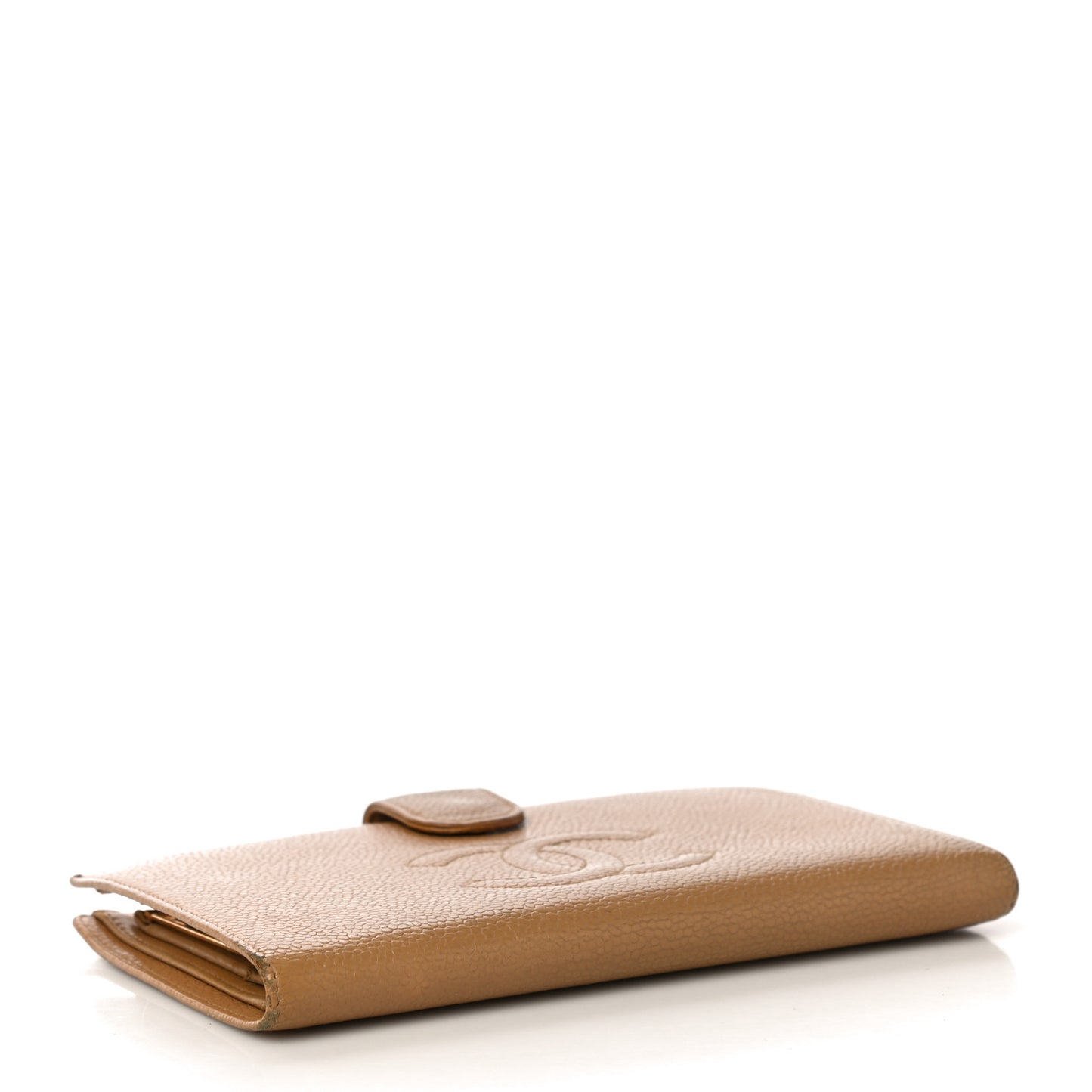 Caviar Timeless CC French Wallet Beige