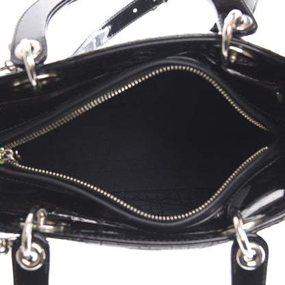 Christian Dior Patent Cannage Medium Lady Dior Black 4 of 13
