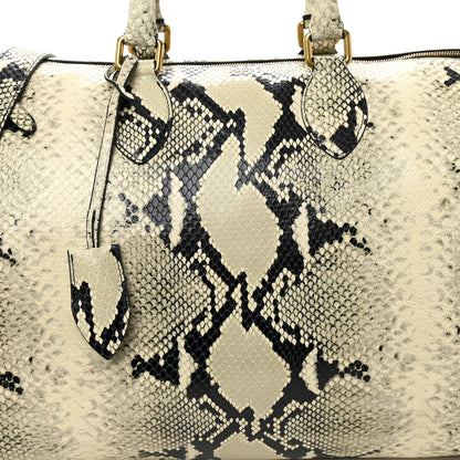 Khaite Calfskin Python Embossed Pierre Weekend Bag Natural 6 of 9