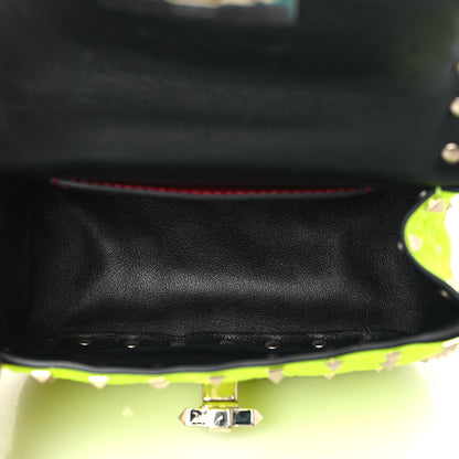 Valentino Garavani Calfskin Micro Rockstud Spike Shoulder Bag Lime 5 of 8
