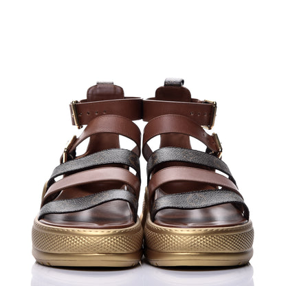 Louis Vuitton Calfskin Monogram LV Archlight Sandal 41 Gold 2 of 7