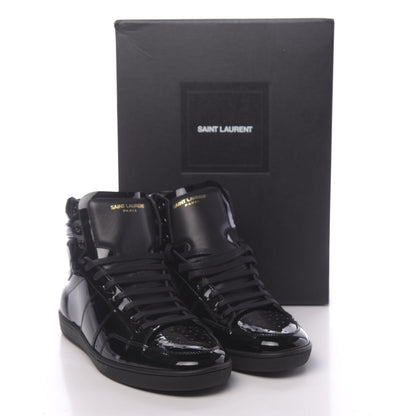 Saint Laurent Patent Court Classic SL/10H High Top Sneakers 43 Black 9 of 9