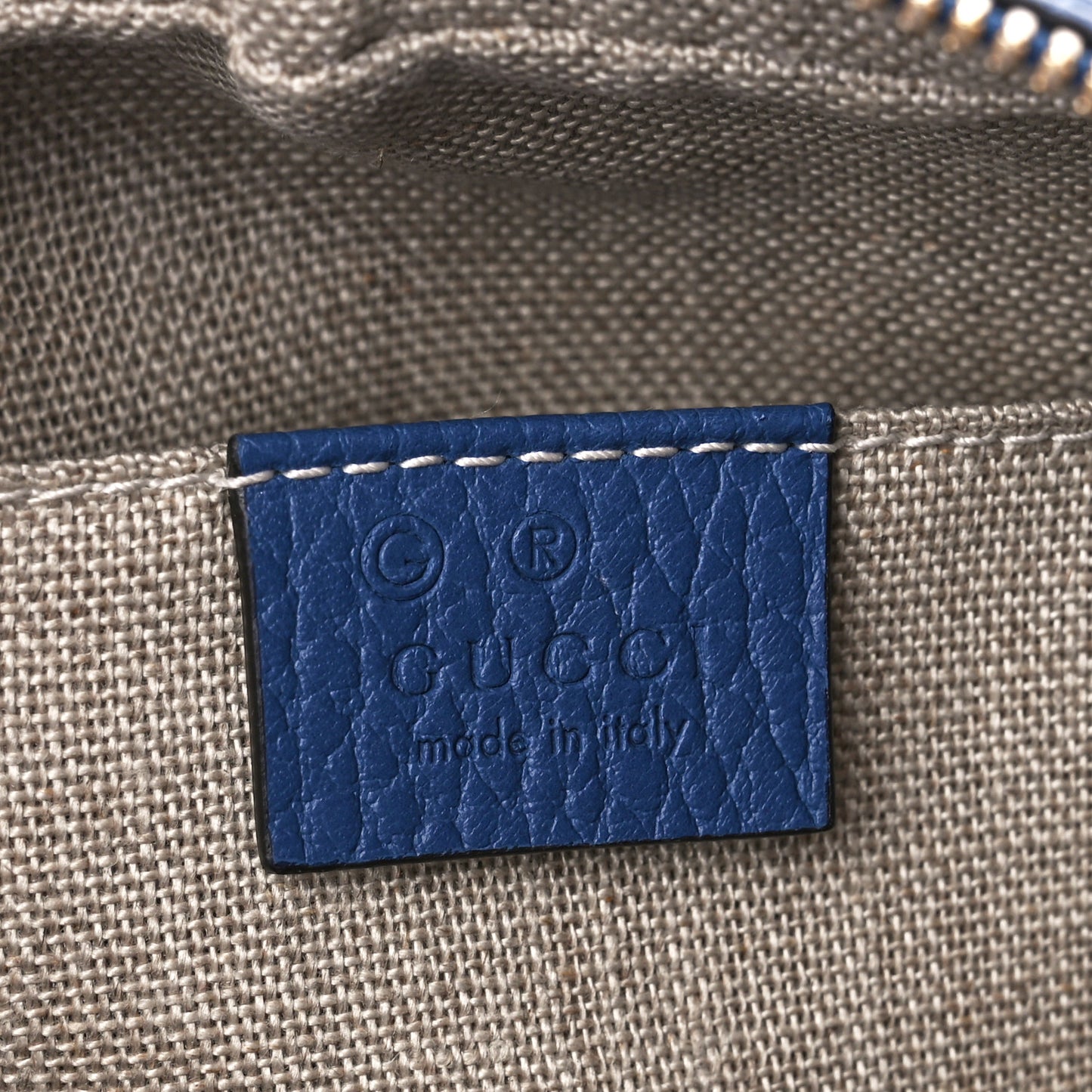 Monogram Dollar Calfskin Mini Bree Messenger Bag Beige Ebony Caspian