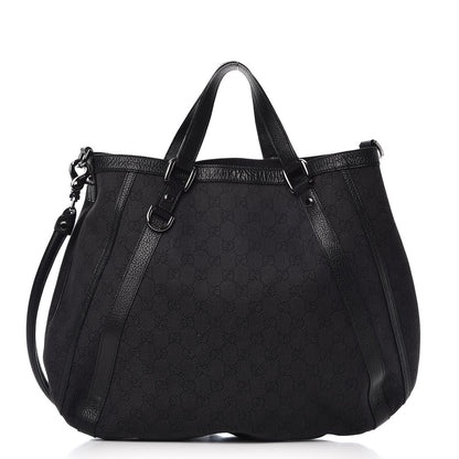 Gucci Nylon Monogram Medium Abbey Convertible Tote Black 1 of 12
