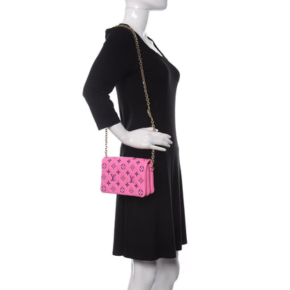 Louis Vuitton Lambskin Embossed Monogram Vuittamins Pochette Coussin Rose Violet 2 of 13