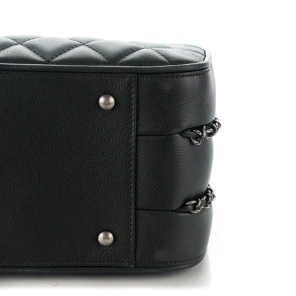 Chanel Calfskin Quilted Frame In Chain Tote Black 8 of 9
