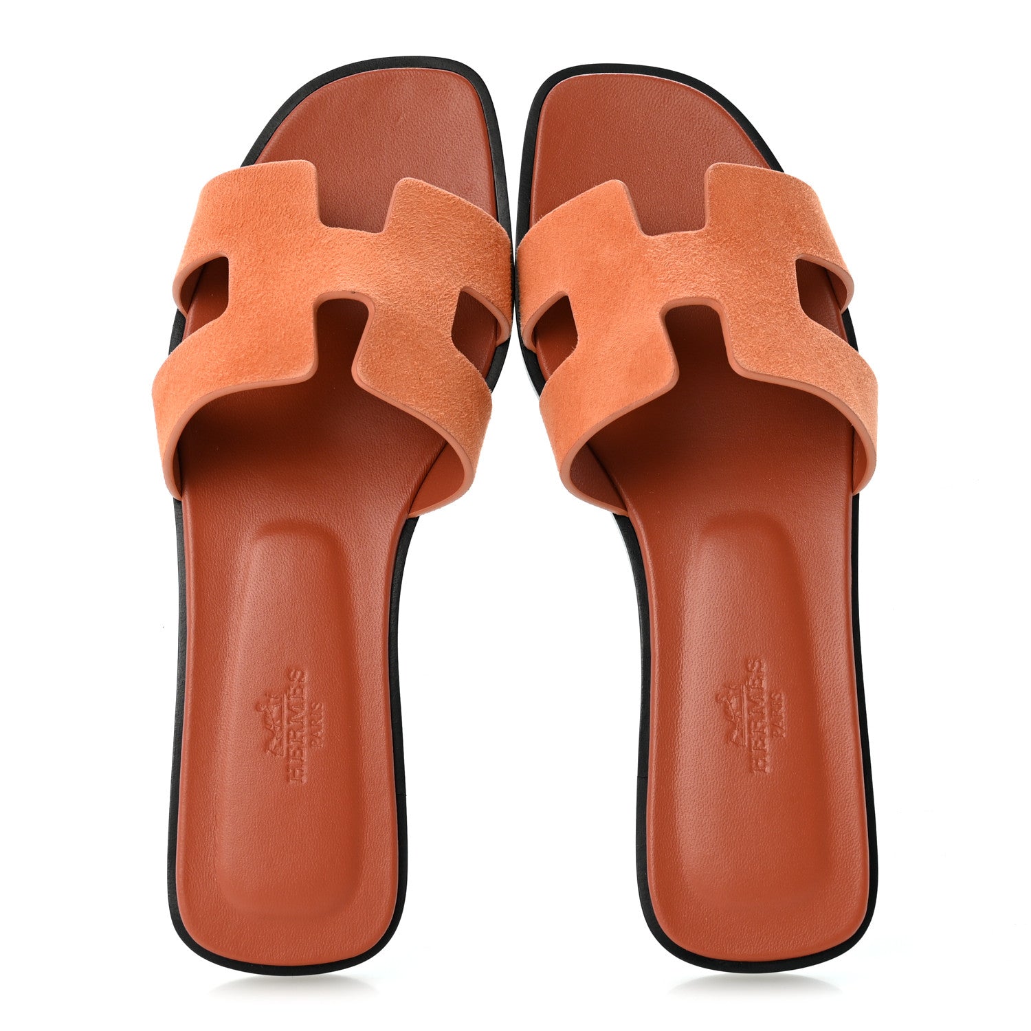 Hermes Suede Goatskin Oran Sandals 38 Rose Bois De Santal 2 of 10