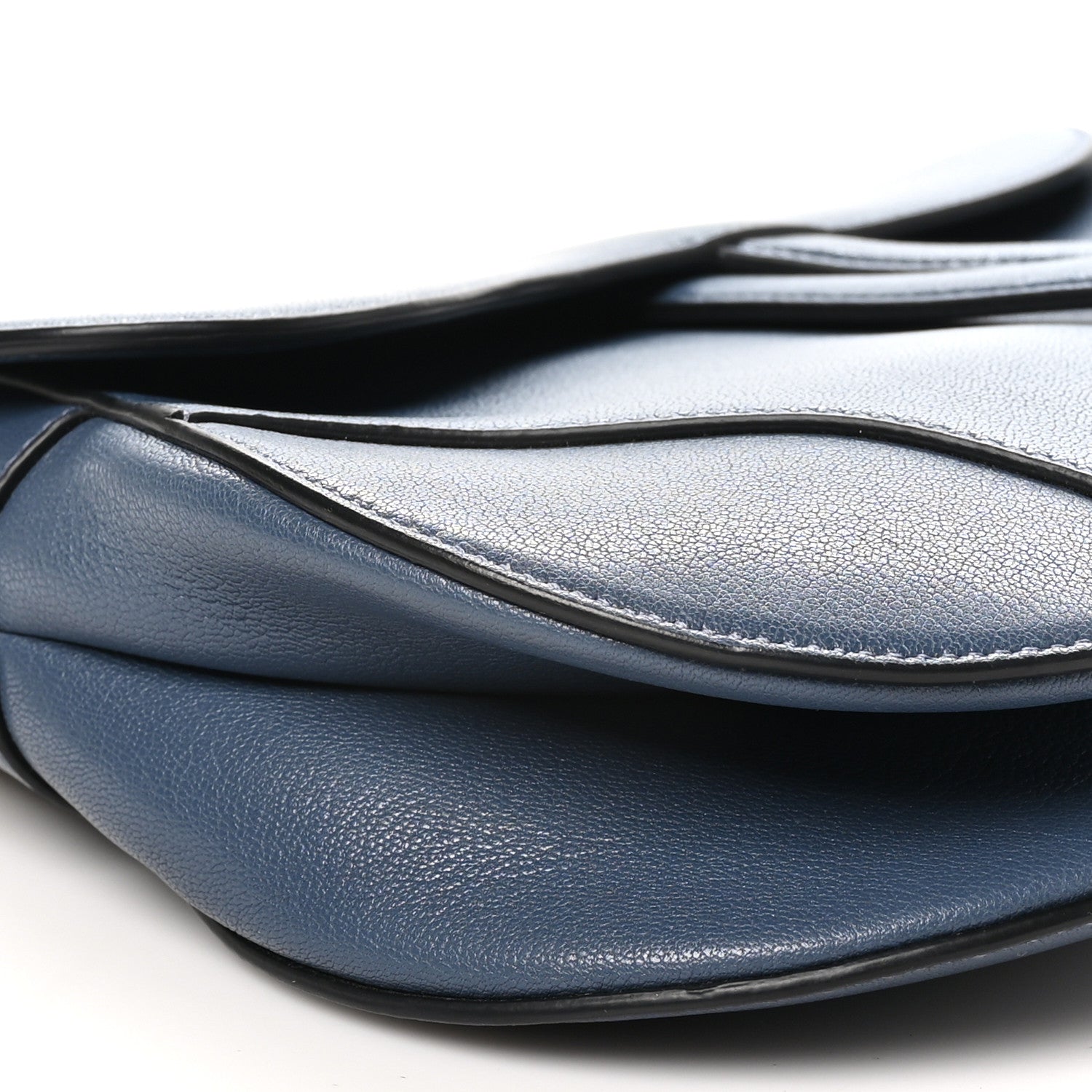 Christian Dior Calfskin Saddle Bag Sky Blue 9 of 10