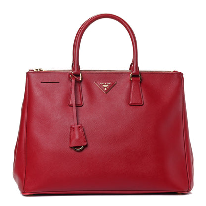 Prada Saffiano Large Galleria Double Zip Tote Fuoco 1 of 5