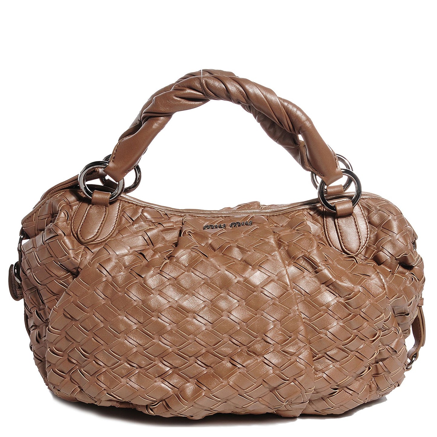 Woven Leather Hobo