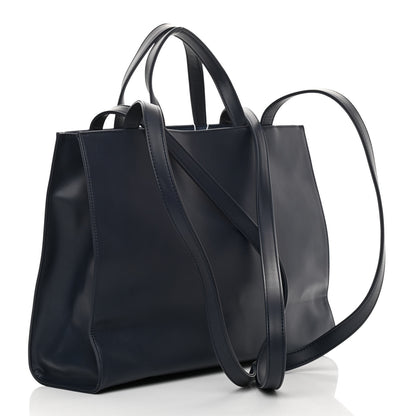Telfar Vegan Leather Medium Shopping Bag Navy 3 of 10