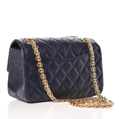 Chanel Aged Calfskin Quilted 2.55 Reissue Mini Flap Navy 3 of 9