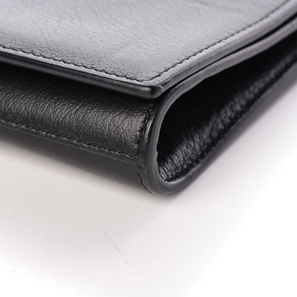 Saint Laurent Calfskin Monogram Large Belle De Jour Clutch Black 8 of 13