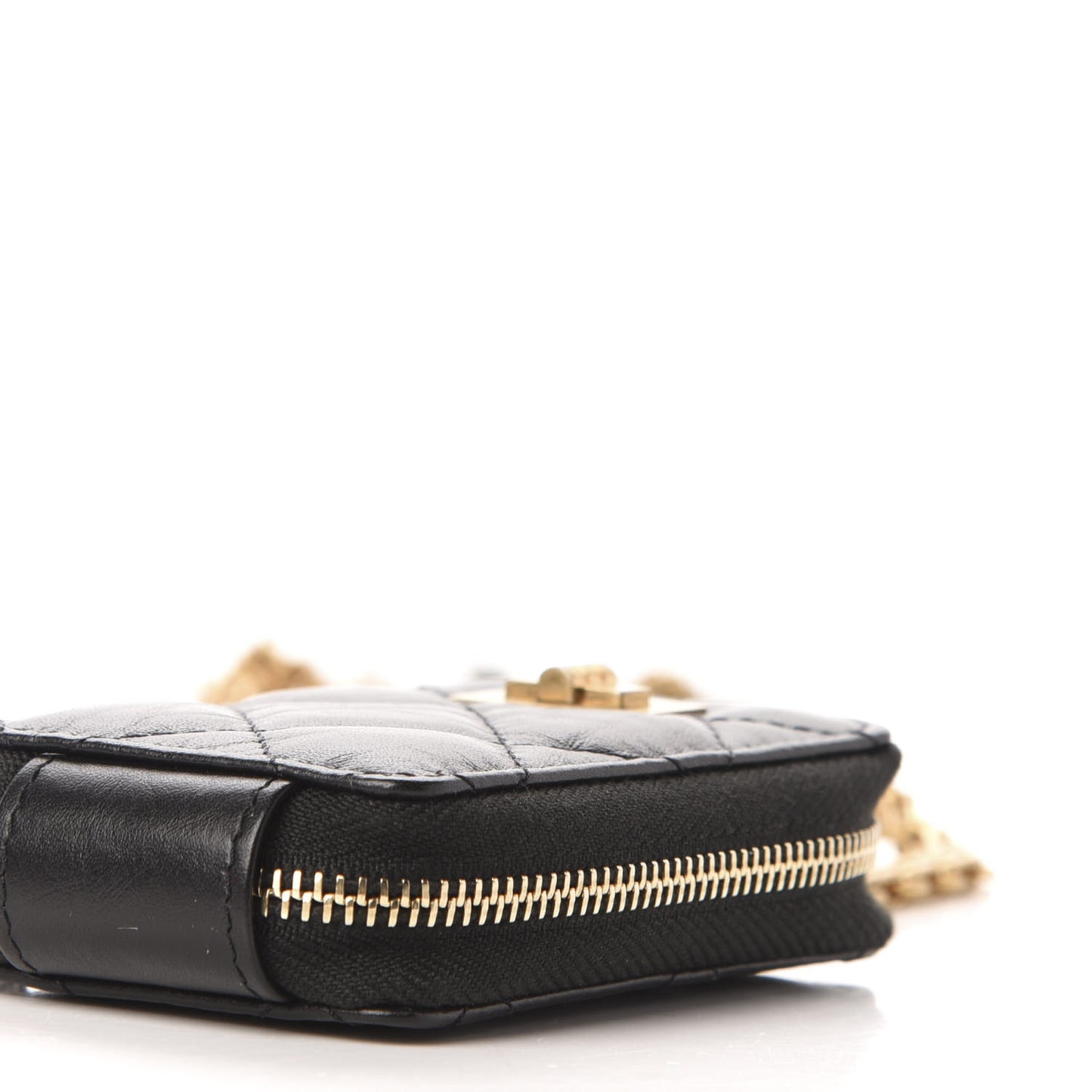 Aged Calfskin Quilted 2.55 Reissue Clutch With Chain Black