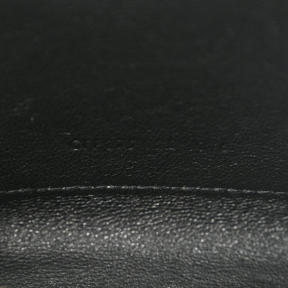 Saint Laurent Grain De Poudre Matelasse Chevron Monogram Chain Wallet Fog 8 of 12