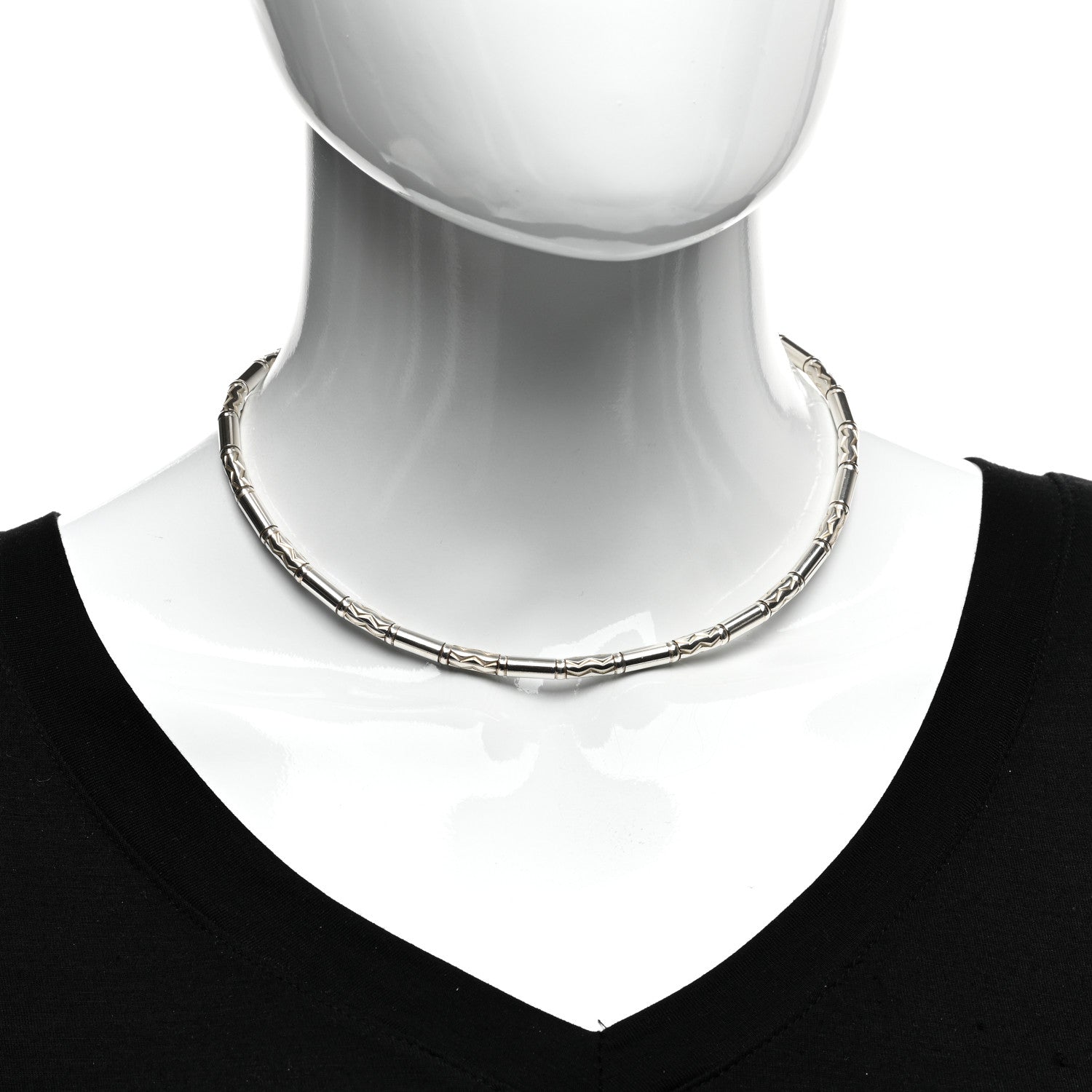 Tiffany Sterling Silver Aztec Zig Zag Necklace 2 of 4
