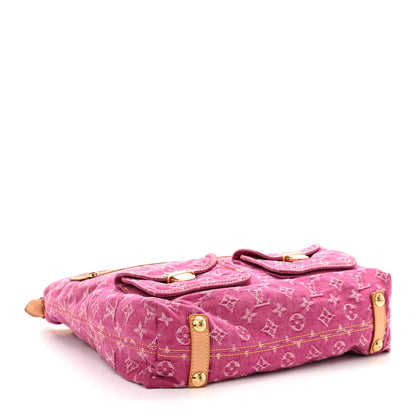 Louis Vuitton Denim Baggy GM Fuchsia 4 of 14
