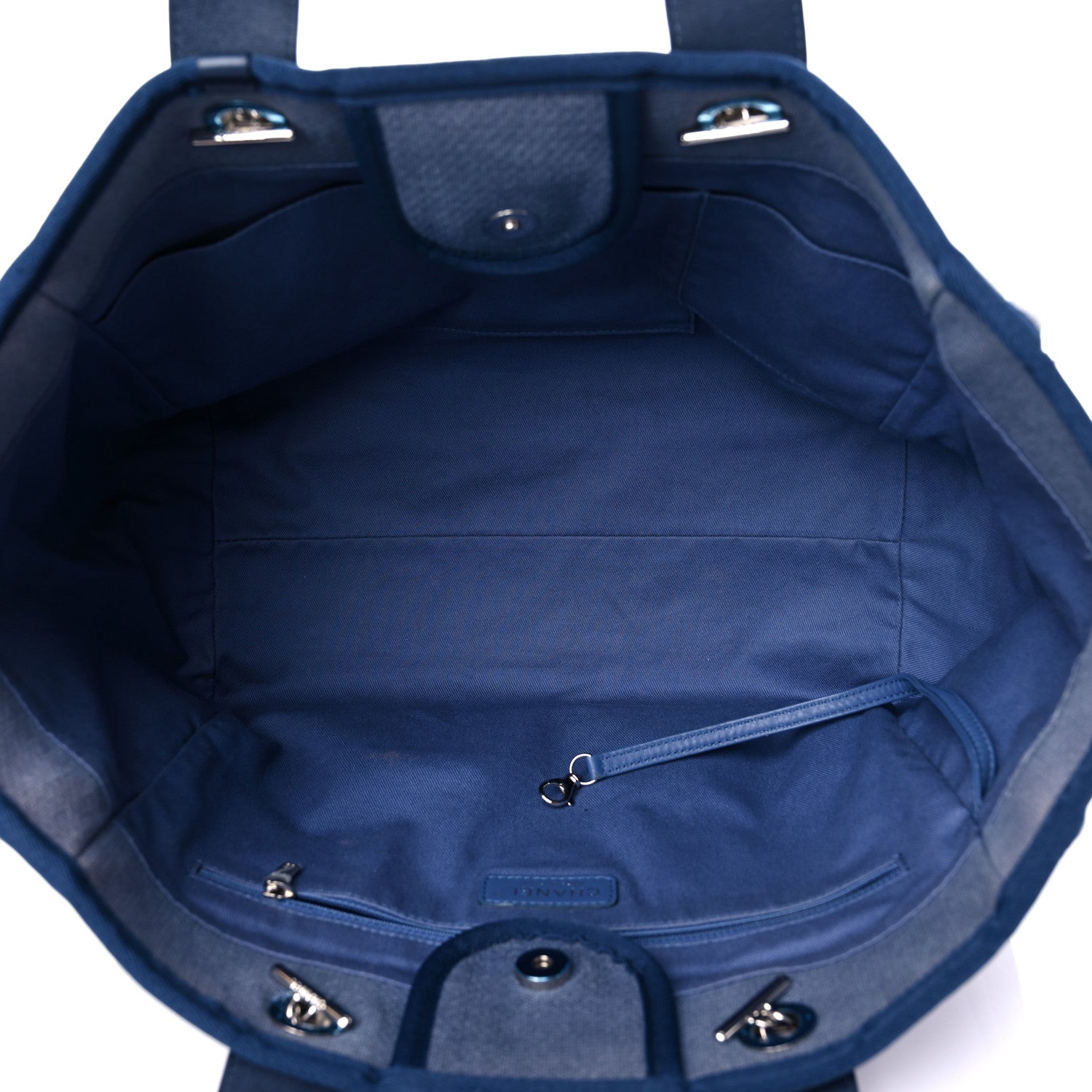 Chanel Canvas Medium Deauville Tote Blue 5 of 18