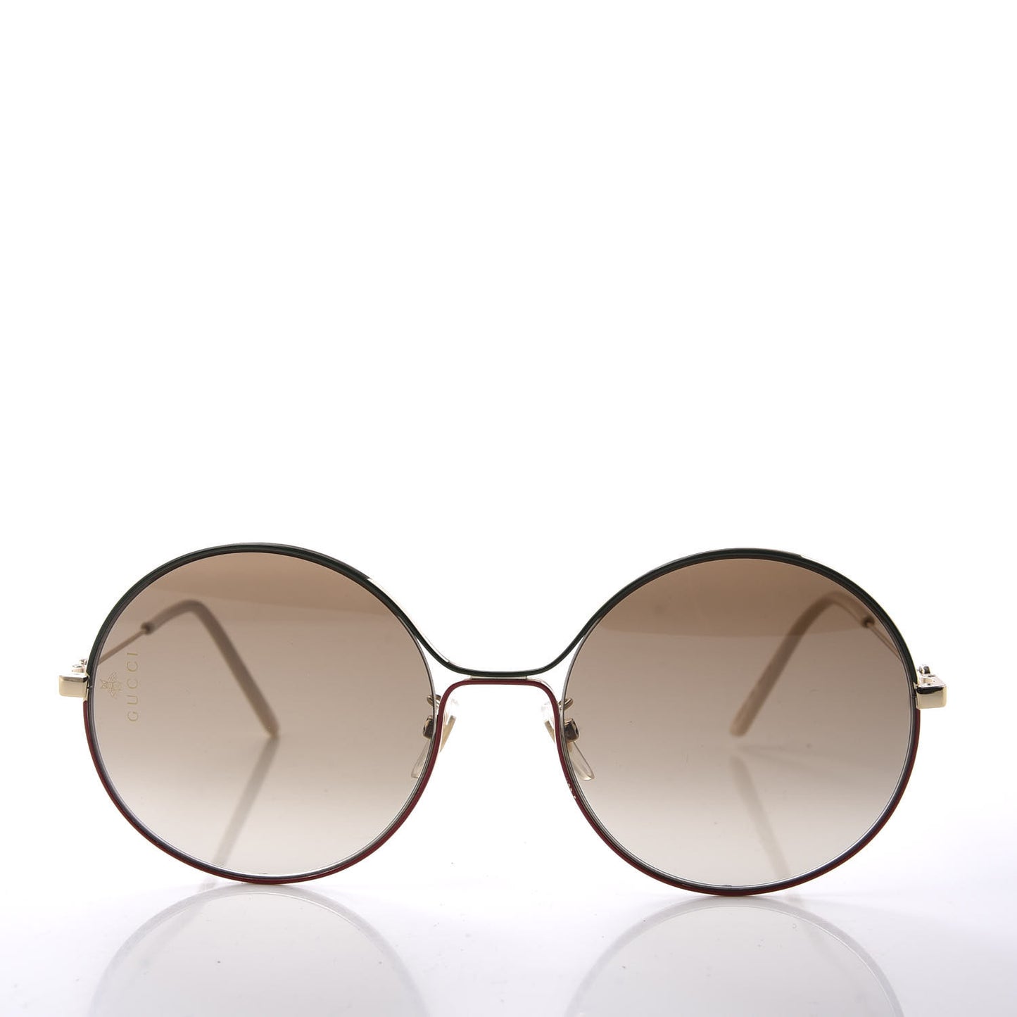Round Sunglasses GG0395S Red Green