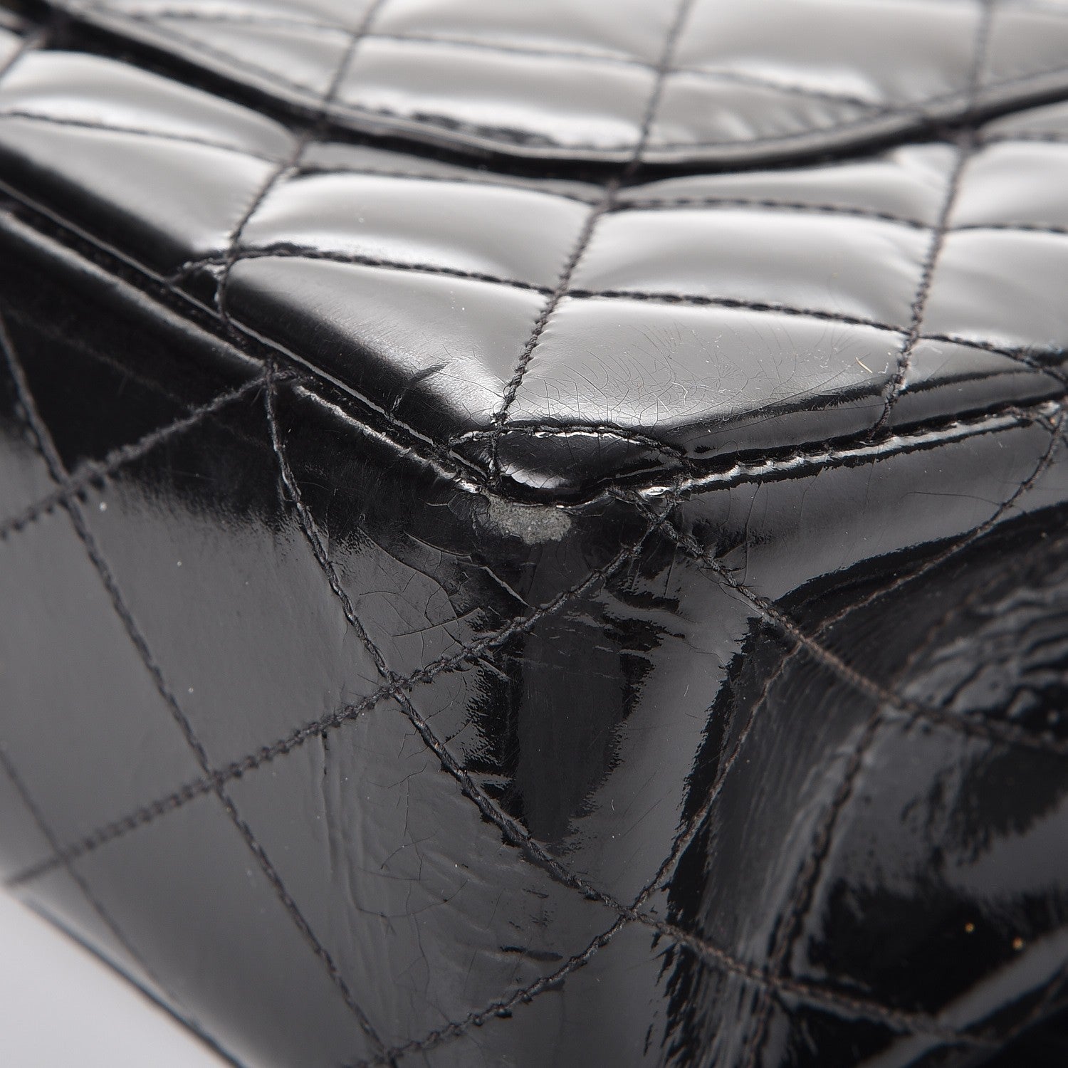 Chanel Patent Quilted Medium Double Flap Black 12 of 16