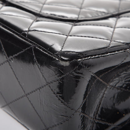 Chanel Patent Quilted Medium Double Flap Black 12 of 16