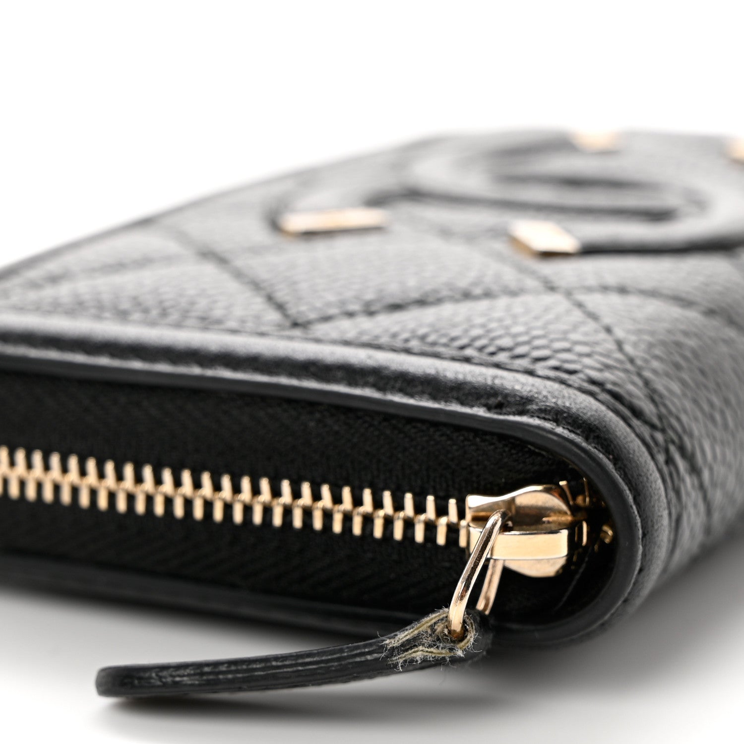 Chanel Caviar Quilted Medium Filigree Zip Around Wallet Black 10 of 11