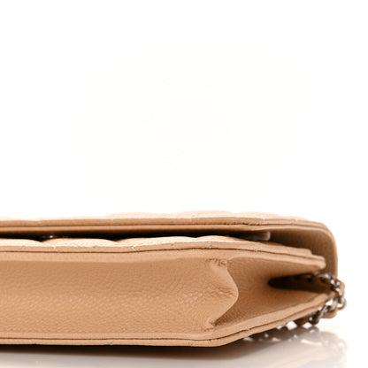 Chanel Caviar Quilted Wallet On Chain WOC Beige 11 of 12