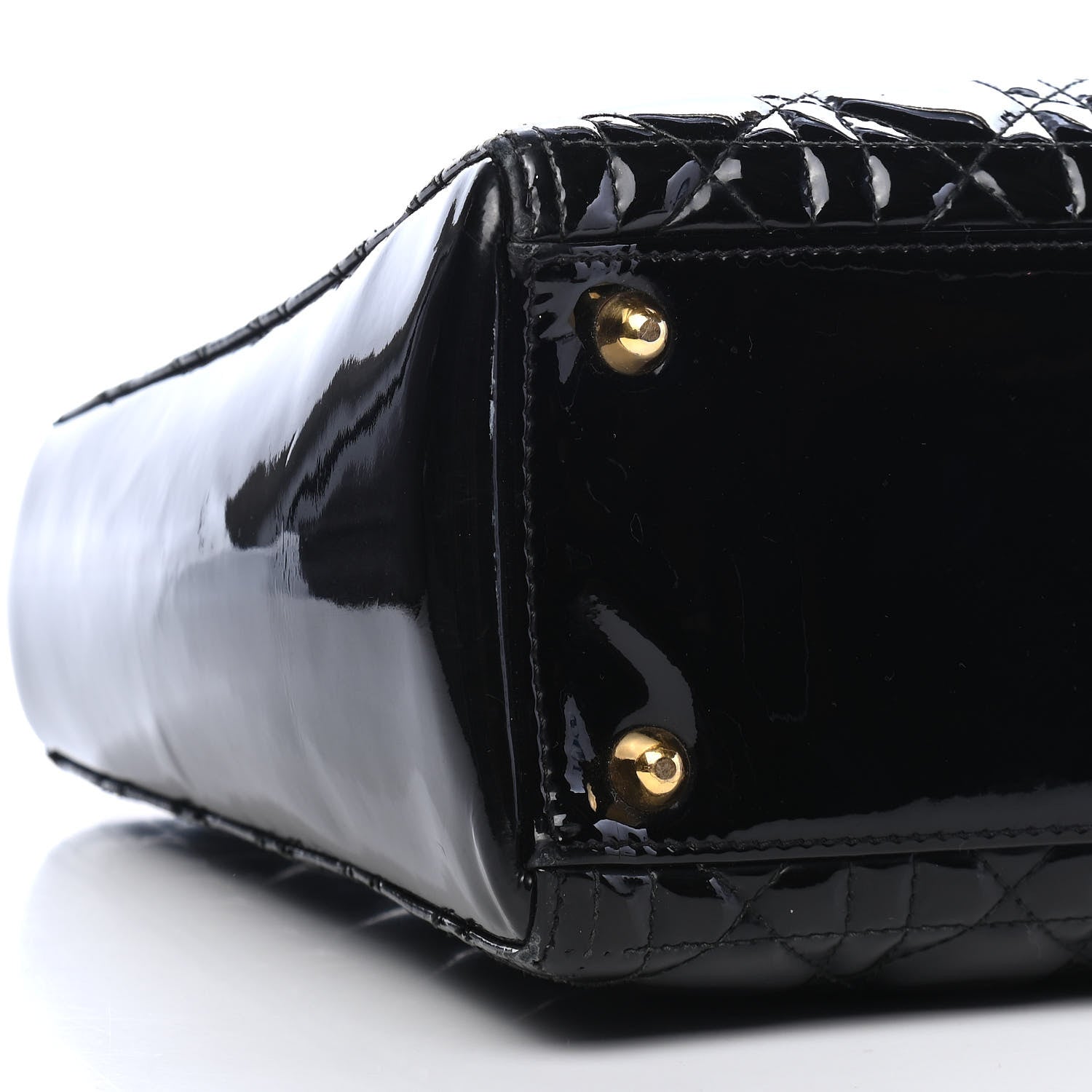 Christian Dior Patent Cannage Large Lady Dior Black 8 of 9