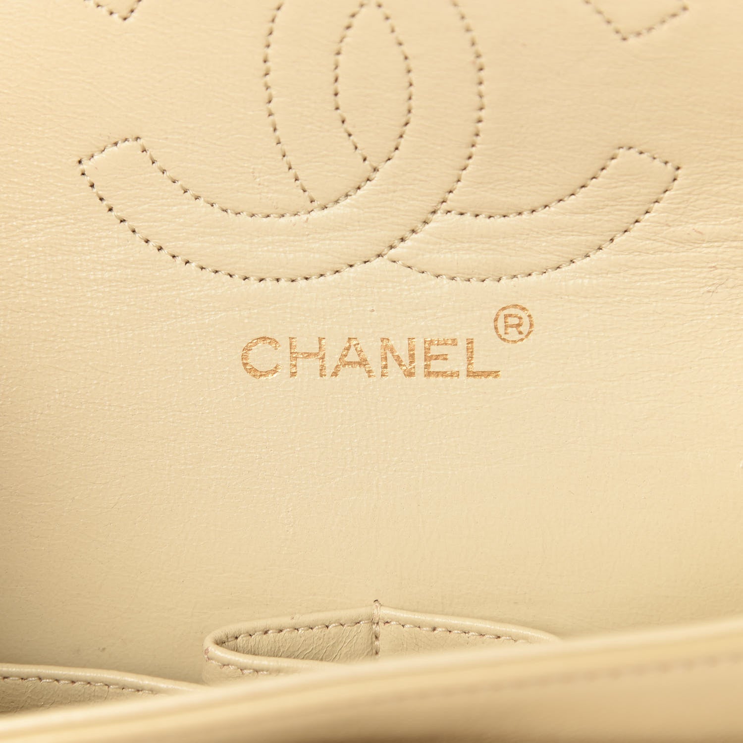 Chanel Lambskin Quilted Medium Double Flap Beige 6 of 16