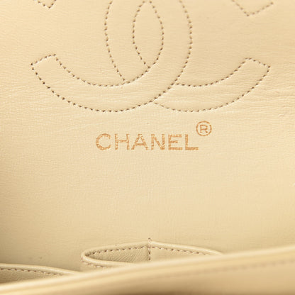 Chanel Lambskin Quilted Medium Double Flap Beige 6 of 16