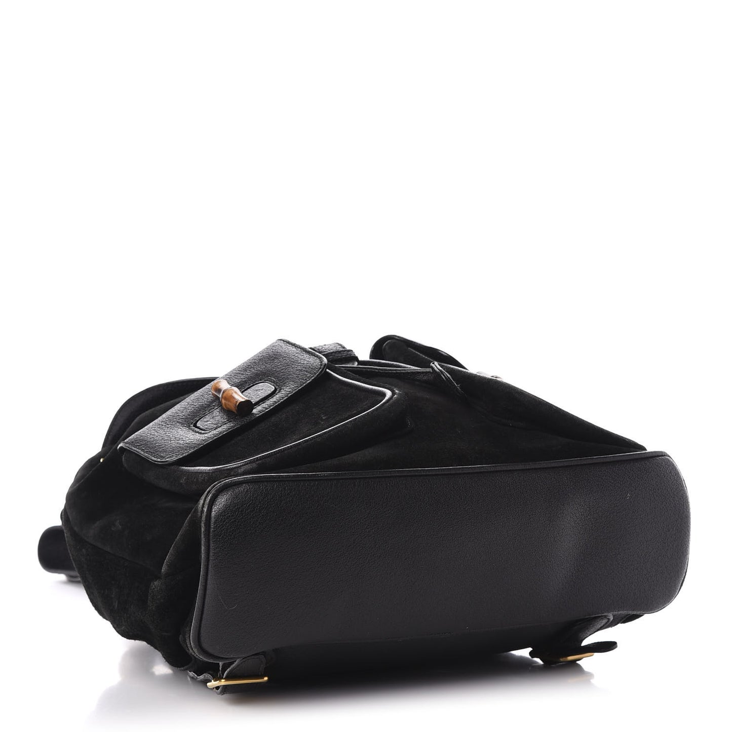 Suede Bamboo Backpack Black