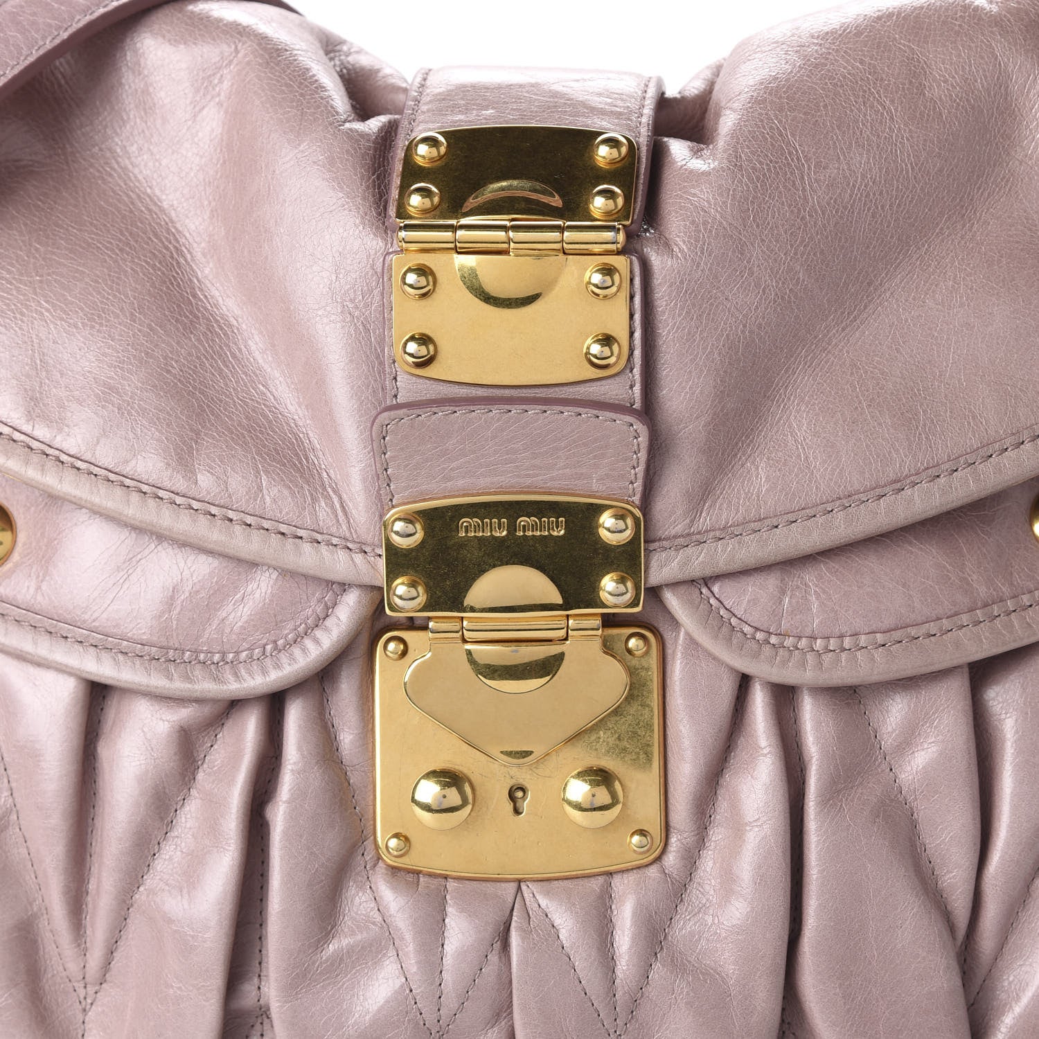 Miu Miu Nappa Matelasse Coffer Hobo Mughetto 9 of 9