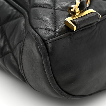 Chanel Lambskin Quilted Drawstring Backpack Black 13 of 16