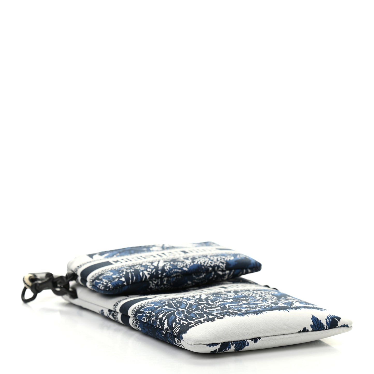 Technical Fabric Embroidered Palm Tree Toile De Jouy DiorTravel Multifunction Pouch Blue