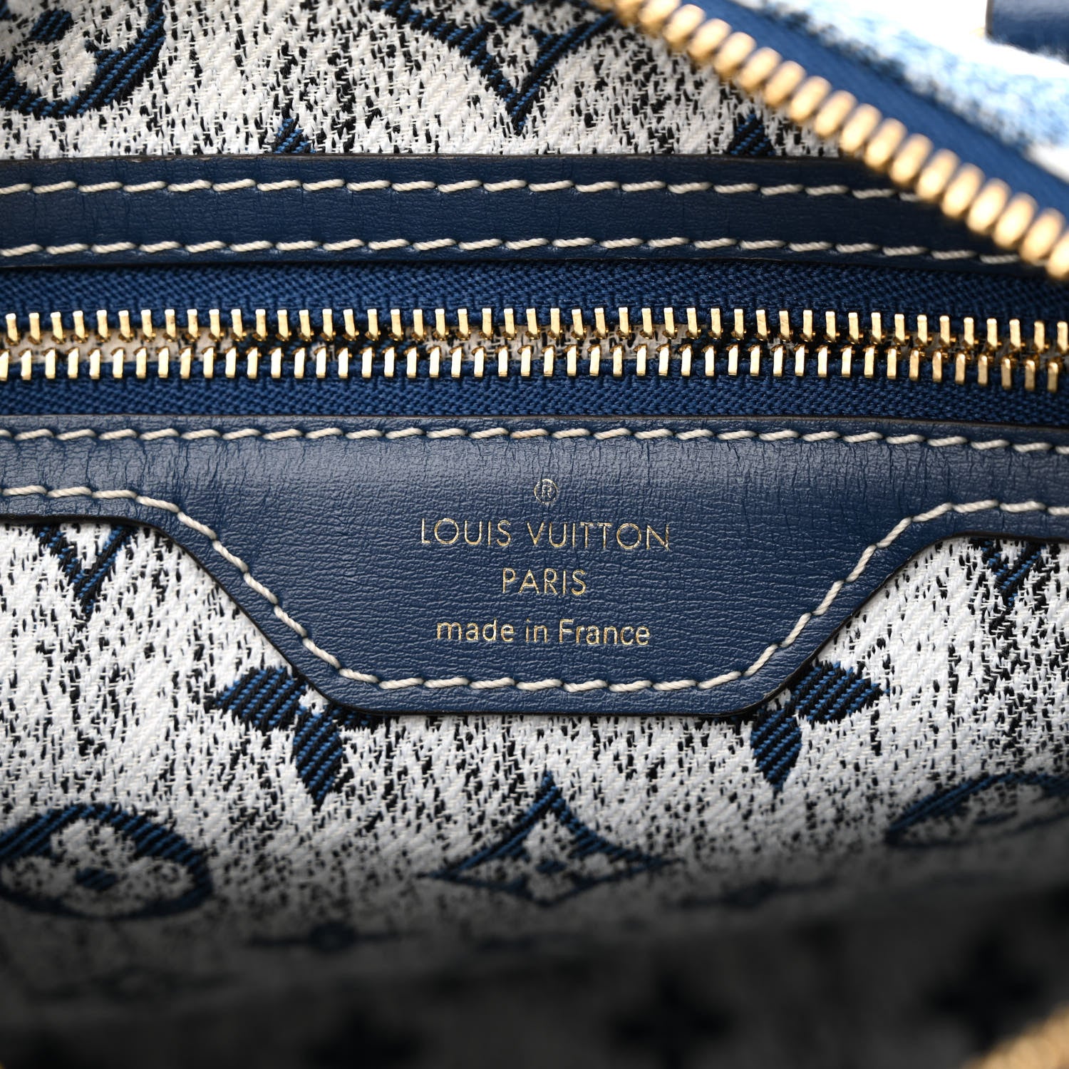 Louis Vuitton Monogram Jacquard Denim Speedy Bandouliere 25 Bleu 6 of 9