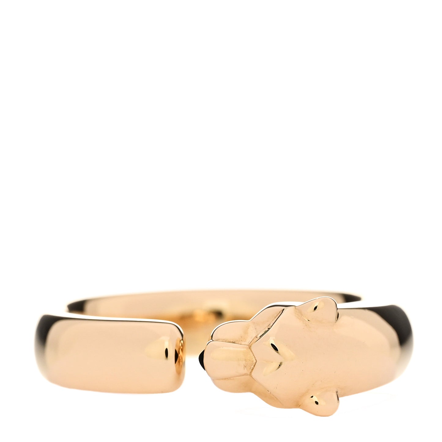 18K Yellow Gold Tsavorite Onyx Panthere De Cartier Ring 56 7.75