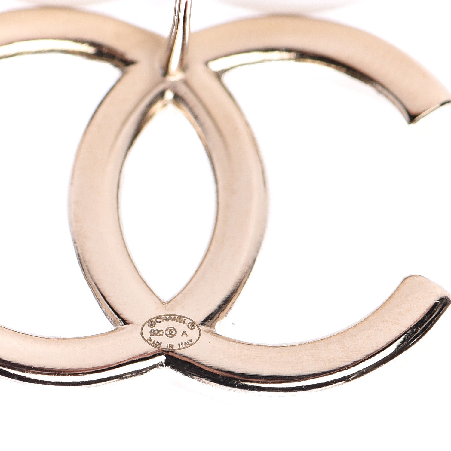 Chanel Crystal CC Large Stud Earrings Gold 4 of 5